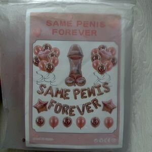 Same Penis Forever Bachelorette Bachelor Party Balloons Decorations Rose Gold